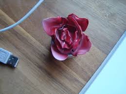 Blumen Aus Plastikloffeln Meinekleinewohnung De Plastikloffel Schallplatten Blumen