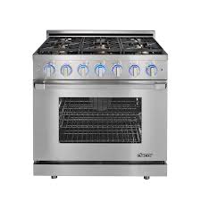 Dacor Renaissance Series Rnrp36gs Ng 36 In 5 2 Cu Ft Freestanding Gas Range In Stainless Steel