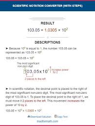 Enter decimal number this is an online conversion calculator that converts the given decimal value into a standard form. Madformath Madformathcom Twitter
