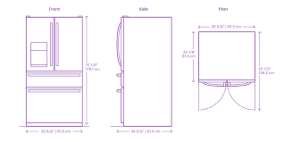Allow a minimum of 800mm width worktop next to a sink for food preparation and work area. Whirlpool French Door Refrigerator 25 Cu Ft Dimensions Drawings Dimensions Com
