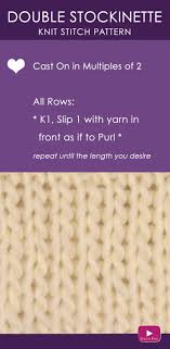 How To Knit The Double Stockinette Pattern Knitting