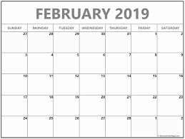 Printable February 2019 Calendar February Februarycalendar February2019calendar Cale Monthly Calendar Template Printable Blank Calendar Calendar Printables