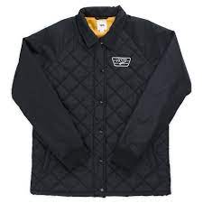 Vans Thanks Coach Quilted Jacket Black Rockcity Skate Clothing Skate Outerwear