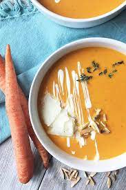 Best ever creamy carrot ginger soup the busy baker The Best Recipe For Velvety Pureed Carrot Soup Foodal