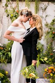 House Of Ollichon Loves Tomboy Brides In Suits And Bridal Jumpsuits Lesbian Wedding Shoot Tomboy Lesbian Wedding Lesbian Bride Lesbian Wedding Photography