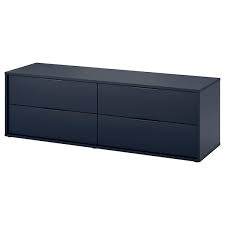 Cassette impilabili per frutta e verdura. Nordmela Cassettiera Con 4 Cassetti Blu Nero 159x50 Cm Ikea It