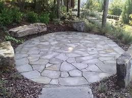 Flagstone Patio Patio Stones Patio Landscaping Circle Patio