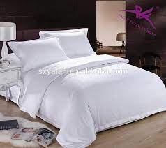 White bed sheets can also make your room look big because white color is a good reflector and white objects reflect back all the visible wavelengths of light and the light spread quickly everywhere in the. Wholesale White Cotton Hotel Luxury Bedding Set Bed Sheet Set Bed Sheets Manufacturer In China Buy Hotel Bedding Set Bed Sheet Set Bedding Set Product On Alibaba Com