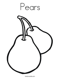 Pears Coloring Page Coloring Page Template Printing Printable Food Coloring Pages For Kids Pear Fruit Of The Spirit Preschool Bible Lessons Scripture Lessons
