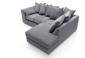 Abakus Direct Porto Jumbo Cord Corner Sofa Settee Full Chenille Cord Fabric In Grey Jumbo Cord Grey Right Amazon Co Uk In 2020 Corner Sofa Sectional Couch Settee