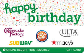 It may not be redeemed for cash (except as required by law) or applied as payment or credit to any credit card account. Swap Happy Birthday Egift Card Happycards Com