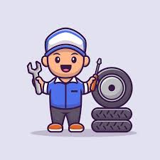 Imágenes gif de mecanicos de la categoría de. Imagenes De Mecanicos Animados Mecanico De Neumaticos Con Dibujos Animados De Llave En Blanco Y Negro 1917843 Vector En Vecteezy
