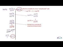 Verifying Trigonometric Identities These Can Be Frustrating This Video Will Help Math Videos Identity Lesson