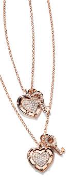 Return To Tiffany Love Heart Tag Key Pendants In 18k Rose Gold With Diamonds Tiffany Necklace Jewelry Tiffany Jewelry