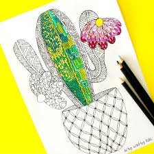 Barrel cactus vinyl sticker perfect for a lover of cacti, flowers, and color! Cactus Coloring Page Arty Crafty Kids