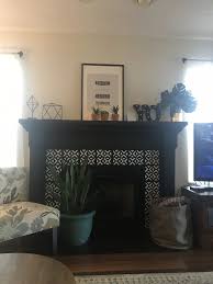 Black Fireplace Mantle Diy Painted Tile Surround Black Fireplace Diy Fireplace Mantle Black Fireplace Mantels