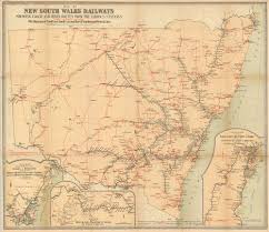 This map is useful for: Map Of New South Wales Railways Showing Coach And Other Routes From The Various Stations Together
