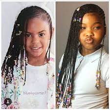 Beyonce Knowles Daughter Blue Ivy Carter Lemonade Braids Long Cornrows Braids On Thick Type 4 Natura Girls Hairstyles Braids Hair Styles Little Girl Hairstyles