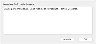 Inviare Risposte Automatiche Fuori Sede Da Outlook Per Mac Outlook Per Mac