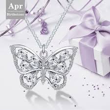 Girl's butterfly necklace w/ crystal wings in matching case. Buy Butterfly Necklace Purple Butterfly Necklace For Women Butterfly Jewelry For Women 925 Butterfly Necklace Purple Butterfly Necklace Butterfly Pendant Blue Butterfly Necklace Sterling Silver Online In Turkey B08dtt6cq6