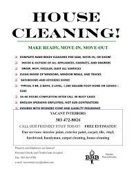 Cleaning Flyers Cleaning Service Flyer Clean House