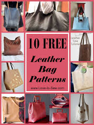 10 Free Leather Bag Patterns Love To Sew Leather Handbag Patterns Handmade Leather Bag Pattern Leather Bag Pattern