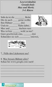 Vorlagen zum schreiben üben für die grundschule. Leseverstandnis Grundschule Max Und Moritz 3 4 Klasse Pdf Kostenfreier Download