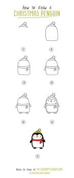 How To Draw A Christmas Penguin Simple Tutorial Even Kids Could Follow Christmas Drawing Christmas Doodles Doodle Drawings See more ideas about easy drawings, drawings, easy drawings for kids. how to draw a christmas penguin simple