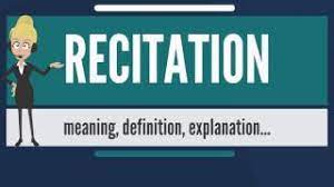 Recitation (noun) = written matter that is recited from memory. What Is Recitation What Does Recitation Mean Recitation Meaning Definition Explanation Youtube