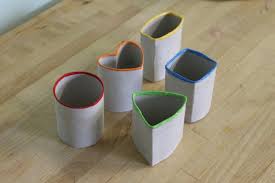 The trick when you cut them is to make sure they are all even. Paper Roll Shape Stamps Mama Papa Bubba