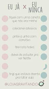 Eu nunca participei de uma suruba. Template Eu Ja X Eu Nunca Papelaria Artofit