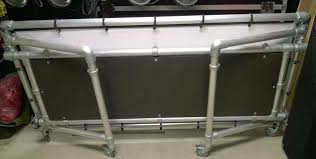 Pvc dj laptop and mixer stand: Dj Booth Made From Scaffolding Pipes And Tube Clamps Diy Construction