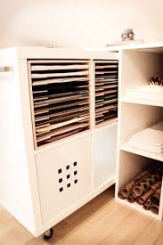 Ikea Hack Kallax Shelf Unit Mounted On Castors With Handle And Stamp N Storage Paper Storage Inserts Ikea Kallax Shelf Unit Kallax