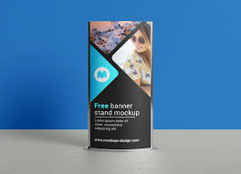 Clean mockup of stand displays (right and left perspective). Free Indoor Outdoor Poster Display Stand Mockup Psd Set Good Mockups