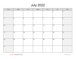 There are approximately 10 calendar wallpapers that are ready for free download. July 2022 Calendar With Weekend Shaded Wikidates Org