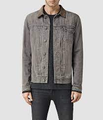 230 Allsaints Hough Denim Jacket Denim Jacket Men Jackets Men Fashion Grey Denim Jacket