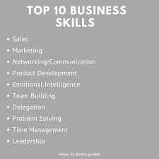 These Are The Top 10 Business Skills You Must Possess In Order To Succeed As An Entrepreneur En Business Skills Leadership Motivation Emotional Intelligence