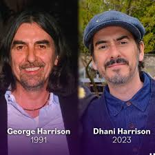 Striking resemblance between George Harrison and his son Dhani Harrison