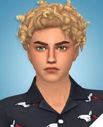 I Ve Been Really Wanting A Curly Male Hair And One Of My Fave Creators Made This Hair Mens Hairstyles Maxis Match Sims 4 Cc Skin