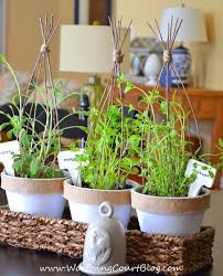 A Pretty Mini Indoor Herb Garden And Diy Plant Markers Worthing Court Indoor Herb Garden Herbs Indoors Diy Herb Garden