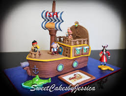 Sweet Cakes By Jessica Disney Cakes Pirate Ship Cakes 5th Birthday Cake