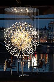 Lasvit Turns Glass Into Breathtaking Light And Design Experiences Blown Glass Chandelier Light Sculpture Glass Installation