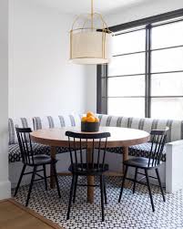 Beautiful Breakfast Nook With Black Tucker Chairs Dining Room Small Living Dining Room Oval Wood Dining Table