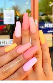 Coffin nails are a long nail shape that's rounded, or curved, just until you get to the tip of the nail 21french mani peach white coffin acrylic nails. Coffin Nails Simple Acrylic Nails Peach Nails Acrylic Nails Coffin