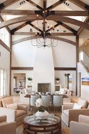 What Incredible Height And Beauty With The High Ceilings And Modern Farmhouse Wood Be Farm House Living Room Contemporary Living Room Design Contemporary House