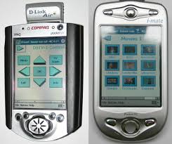 iPaq with GSM sleeve and iMate smartphone