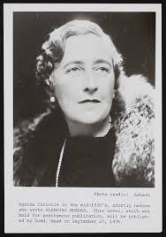 Dame Agatha (Miller) Christie, head and shoulders, facing right]