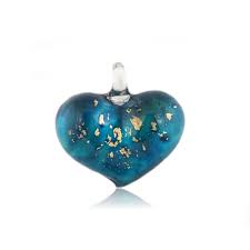 Maybe you would like to learn more about one of these? Blue Glass Heart Fleck Pendant Necklace Fatlip
