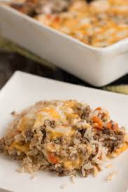 Cheesy Ground Beef And Rice Casserole Recipe Yummly Recipe Recipes Food Casserole Recipes
