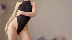 Hot wife in black bodysuit showing her tight ass